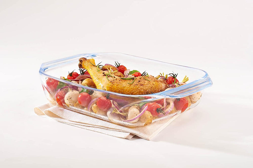 Roasting Pan - French Borosilicate PYREX - Easy Grip - 31 x 20 cm –  IcedTeaPitcher.com