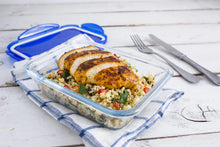 chicken dish in safe borosilicate pyrex