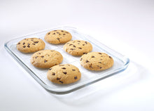 cookies on a borosilicate baking tray